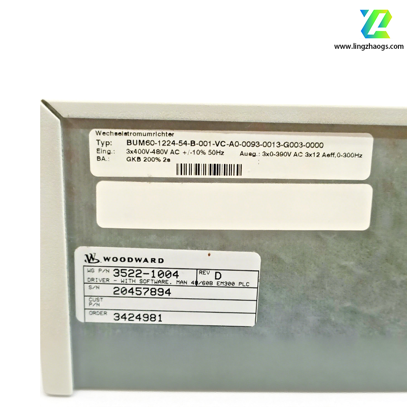  Woodward 3522-1004 High-Performance Servo Controller
